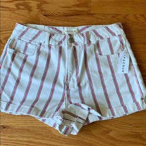 pacsun striped denim shorts